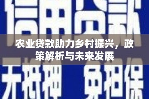 章丘农业贷款助力乡村振兴，政策解析与未来发展