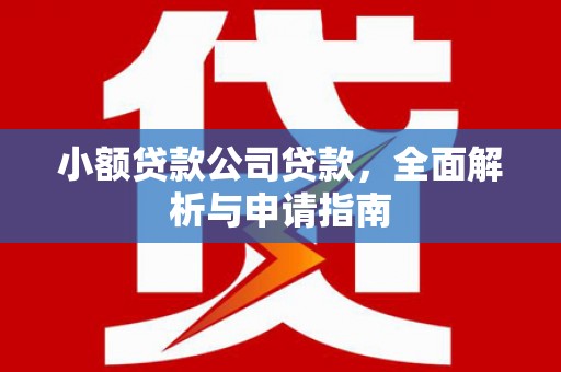 章丘小额贷款公司贷款，全面解析与申请指南