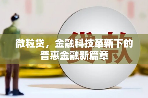 章丘微粒贷，金融科技革新下的普惠金融新篇章