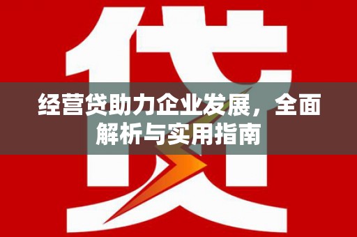 章丘经营贷助力企业发展，全面解析与实用指南