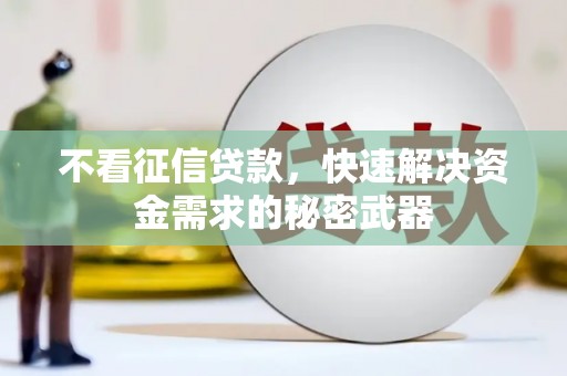 章丘不看征信贷款，快速解决资金需求的秘密武器