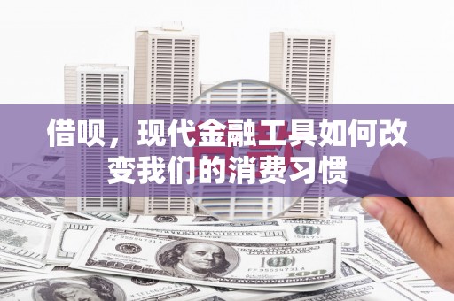 章丘借呗，现代金融工具如何改变我们的消费习惯