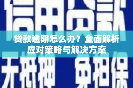 章丘贷款逾期怎么办？全面解析应对策略与解决方案